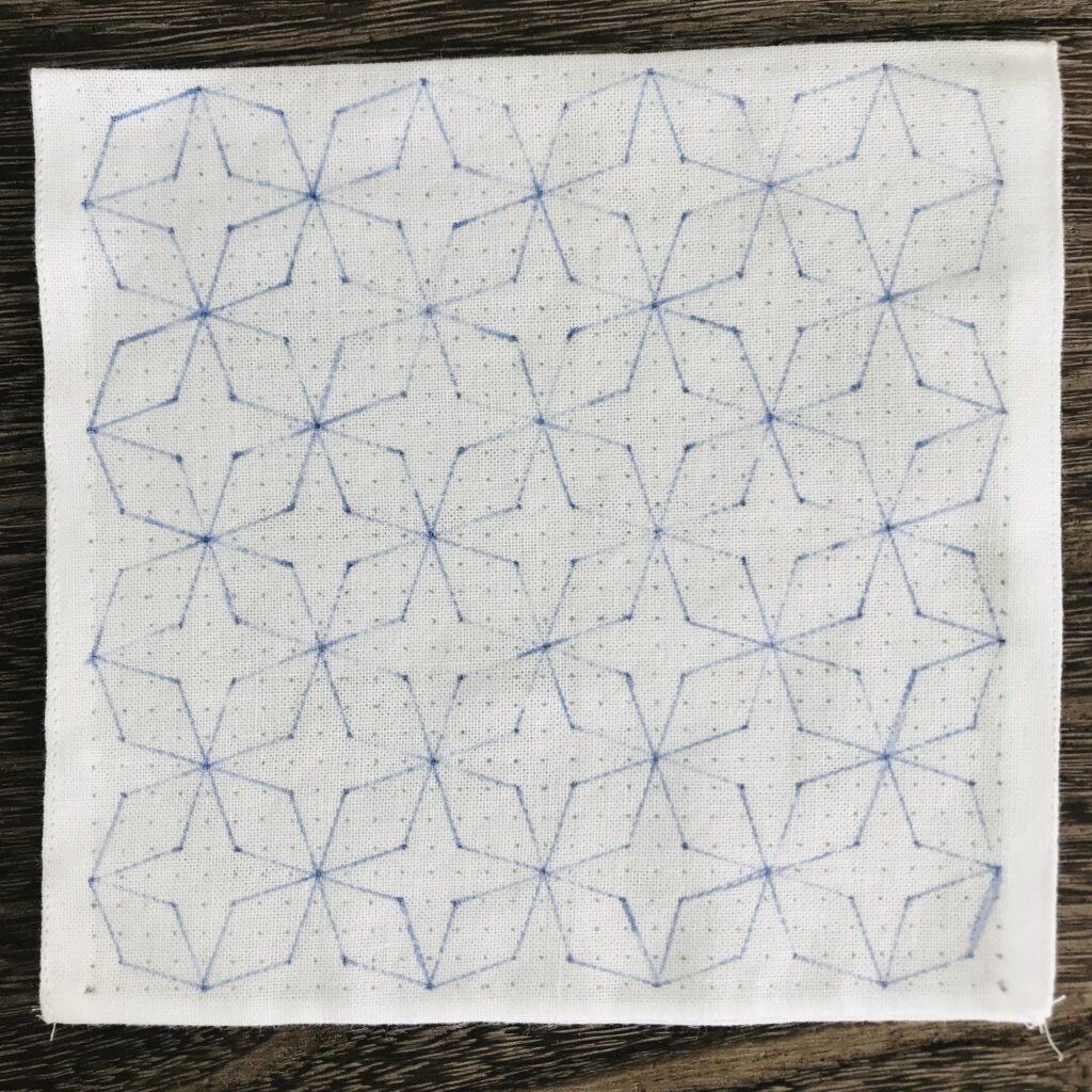 角七宝つなぎの下書き画像