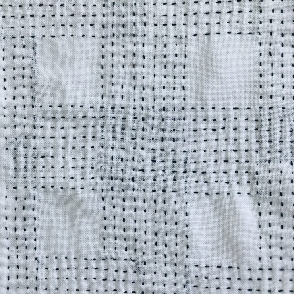 井桁格子模様の刺し子図案裏側画像