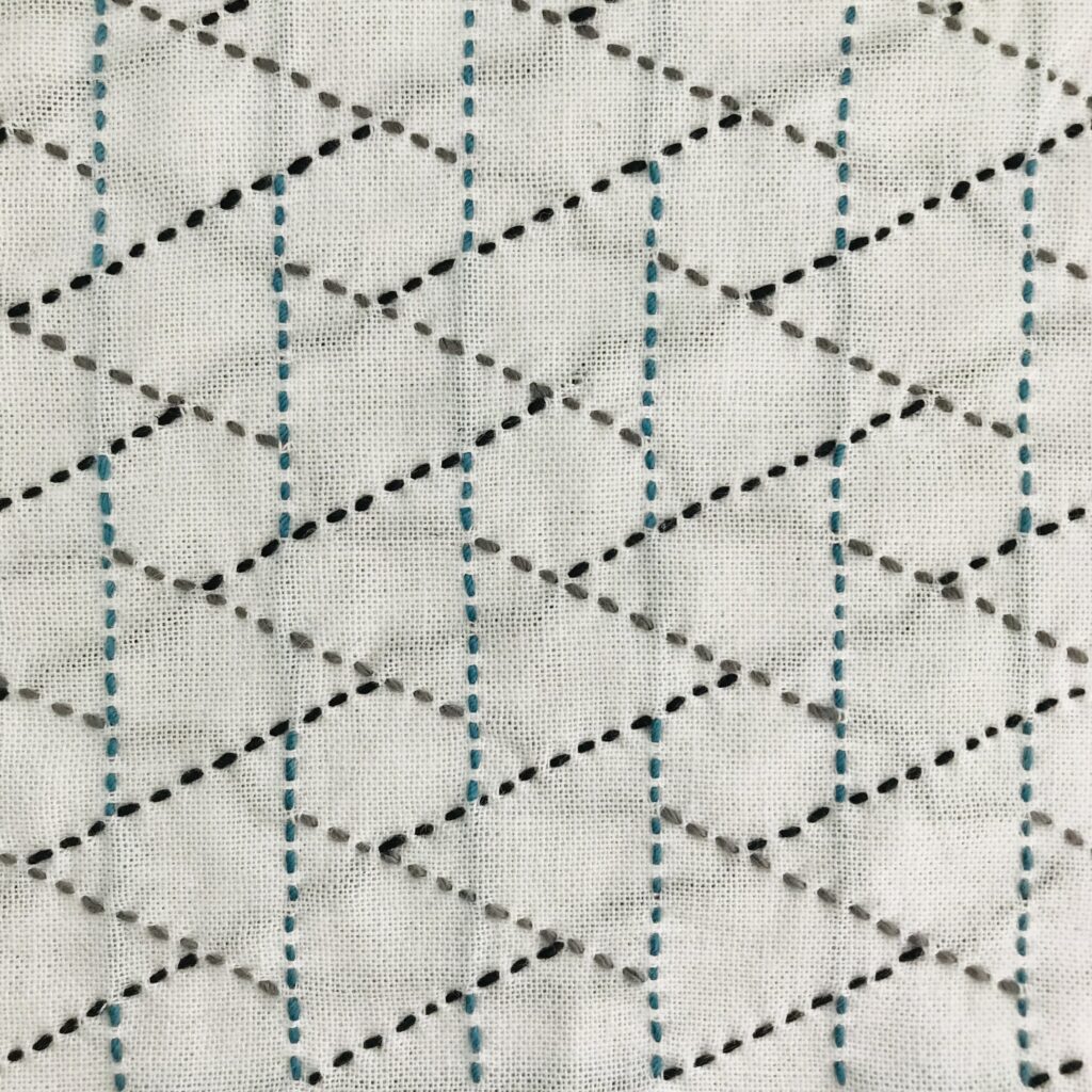 結び亀甲の刺し子図案画像