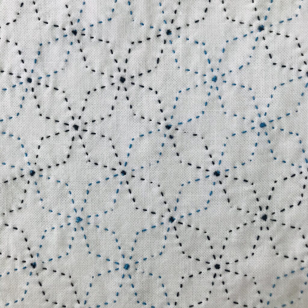 角七宝つなぎの刺し子図案裏側画像