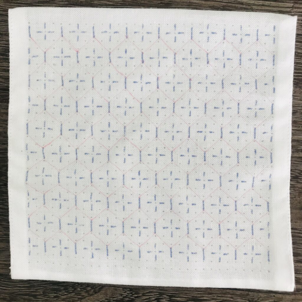 亀甲花刺しの下書き画像