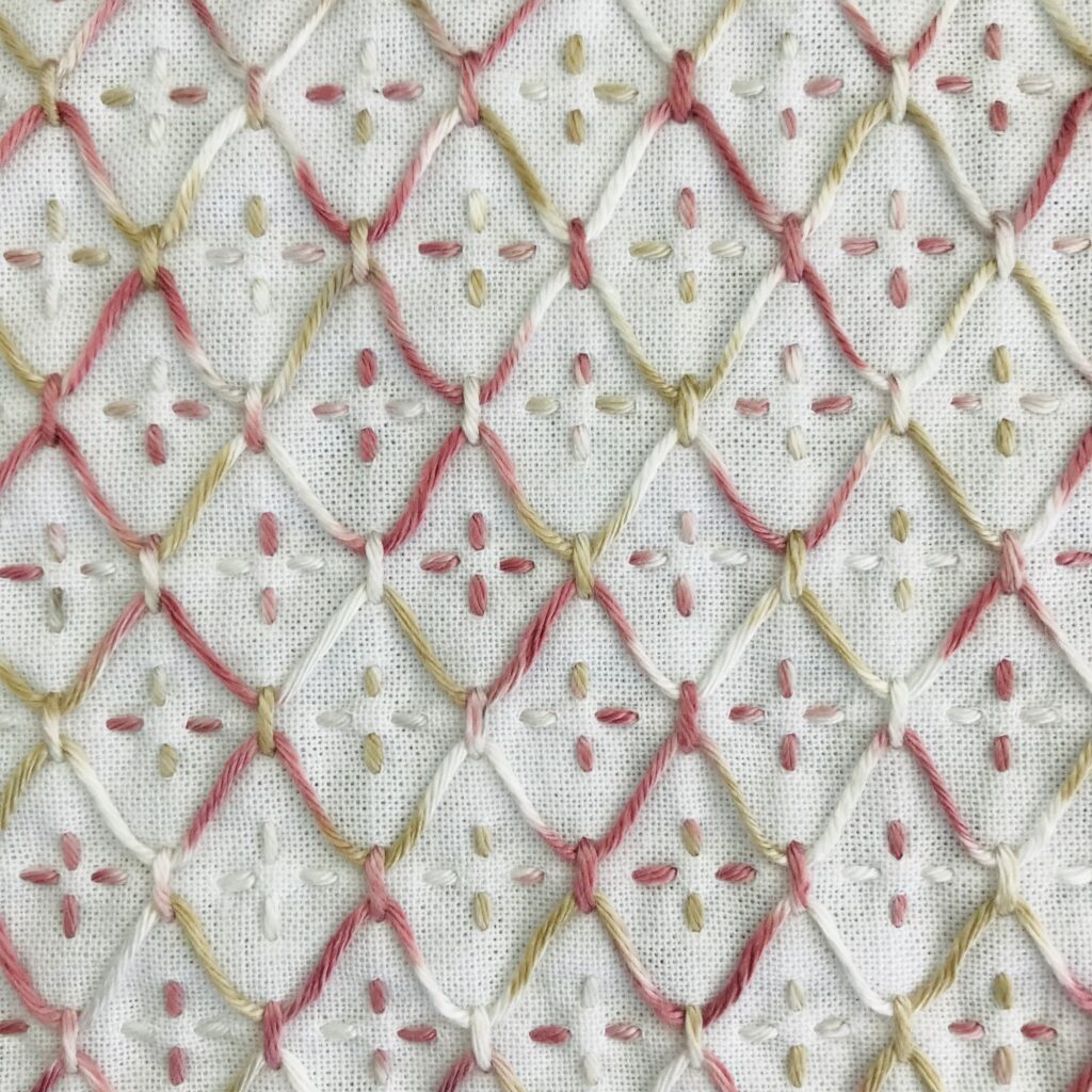 亀甲花の刺し子図案画像