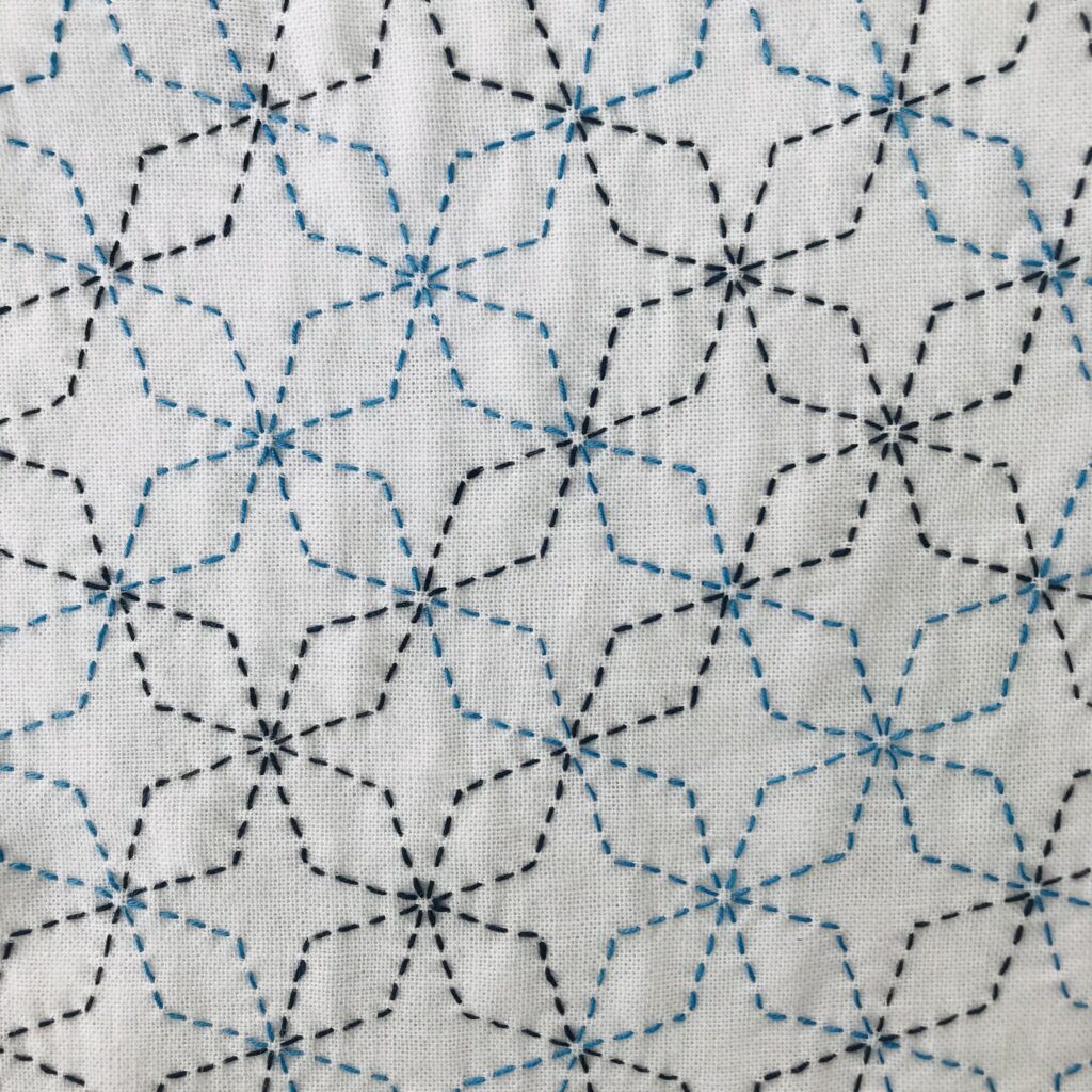 角七宝つなぎの刺し子図案画像