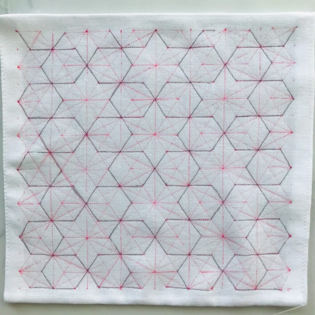 飛び麻の葉の書き方画像