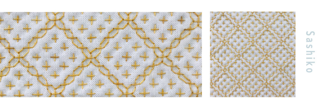 ビスケット模様の刺し子画像