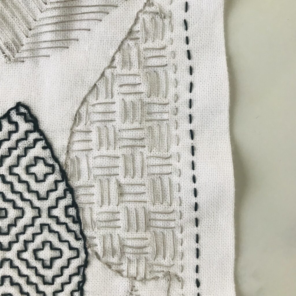 三崩しの刺し子画像