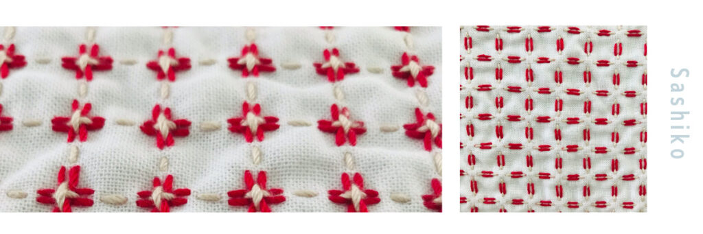 方眼の刺し子図案画像