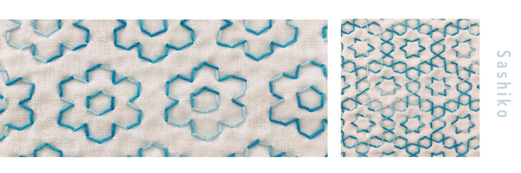 六剣花の刺し子画像