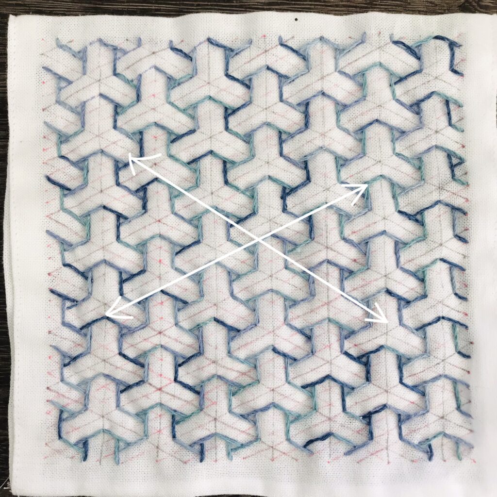 毘沙門亀甲の刺し方画像