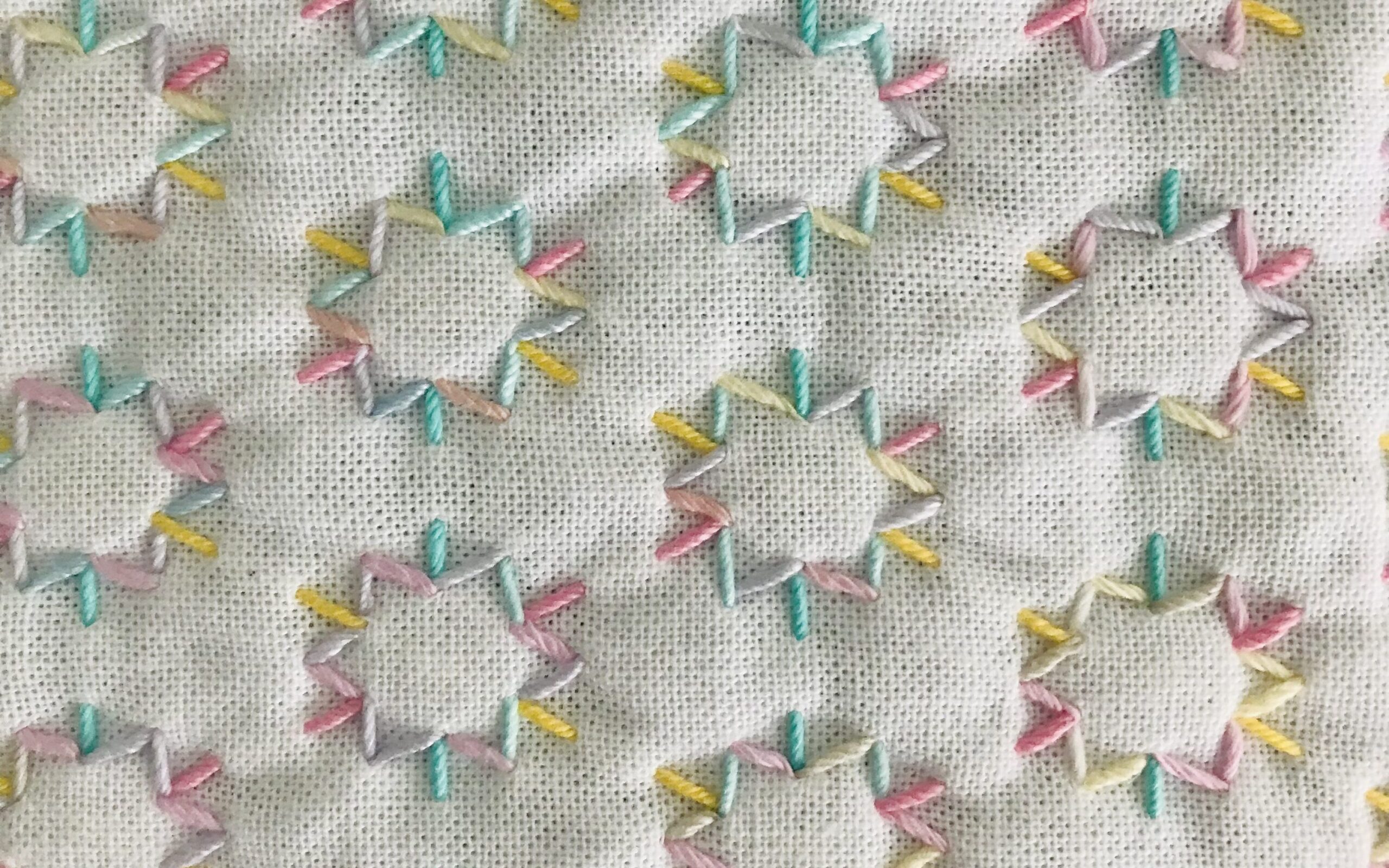 こんぺいとうの刺し子画像