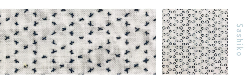 籠目の刺し子画像