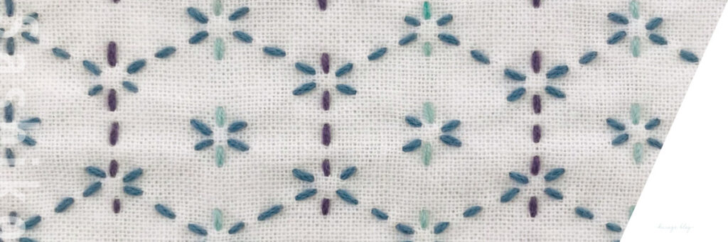 花亀甲の刺し子画像