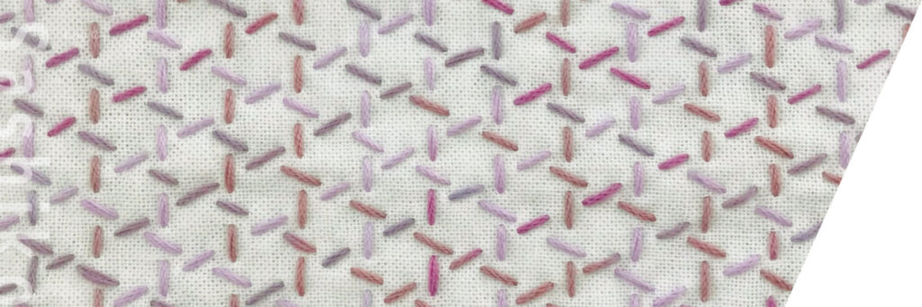 一目籠目の刺し子画像