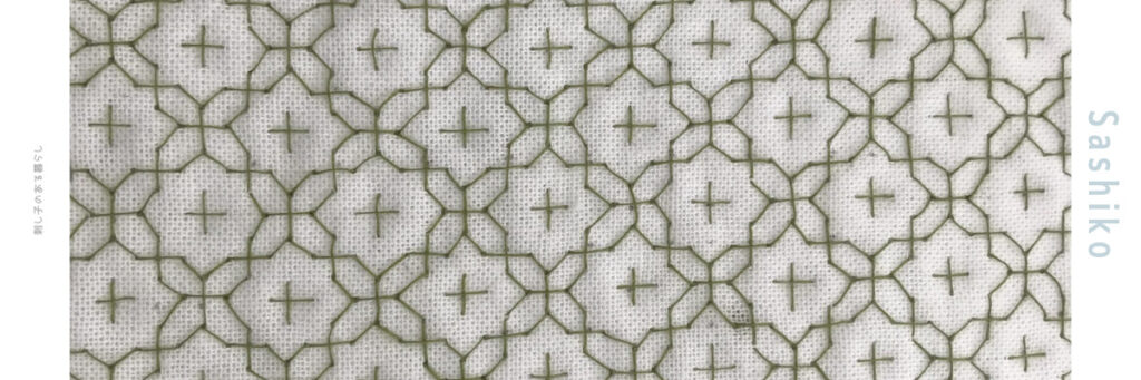 十字花刺しの刺し子画像