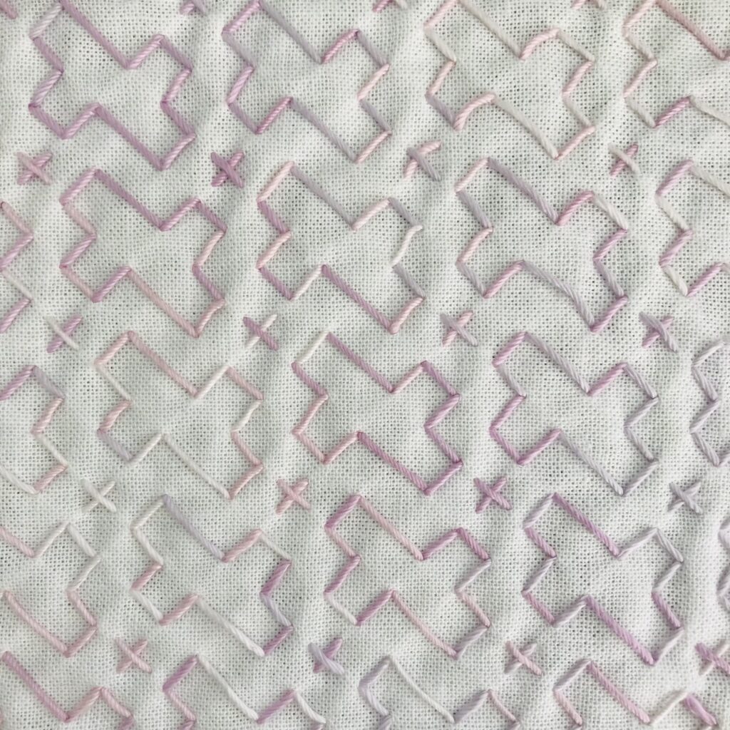 流し十字の刺し子図案画像