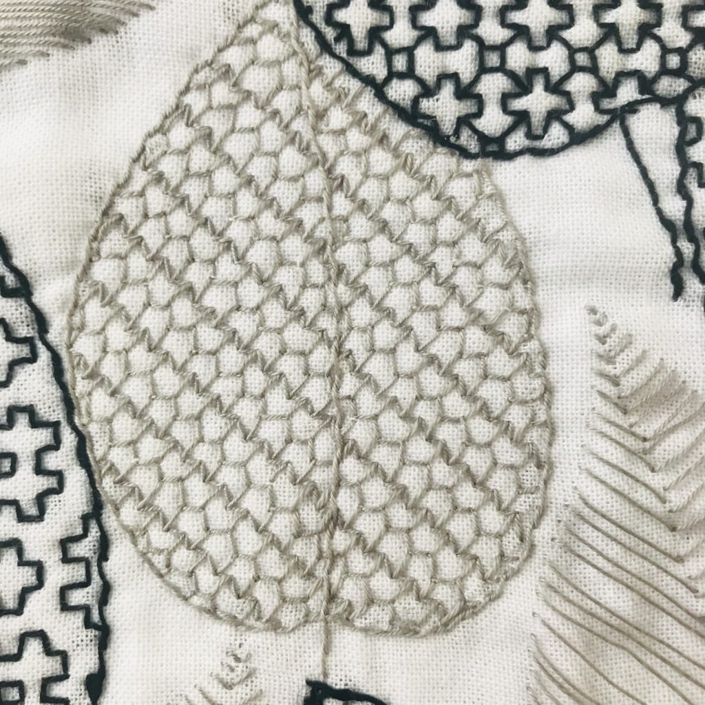 矢羽根の刺し子画像