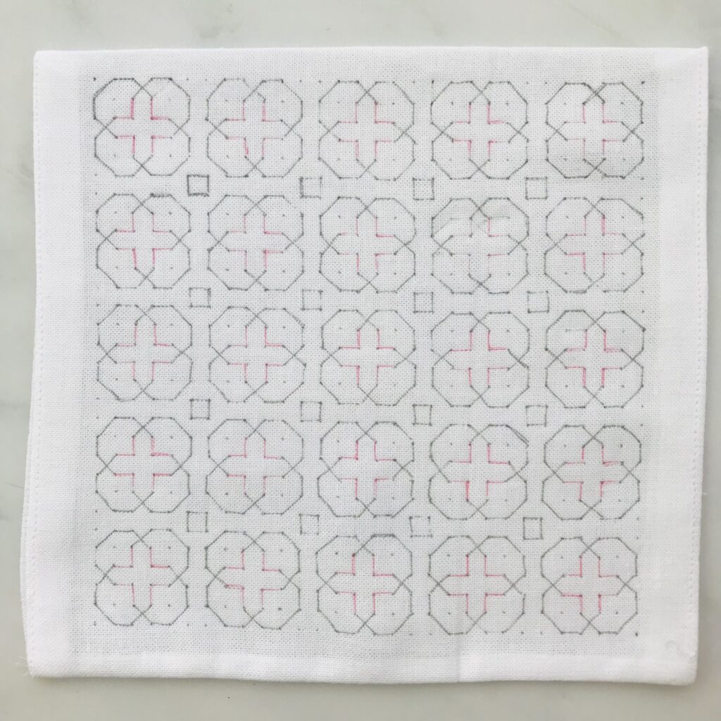 満開の朝顔の下書き画像