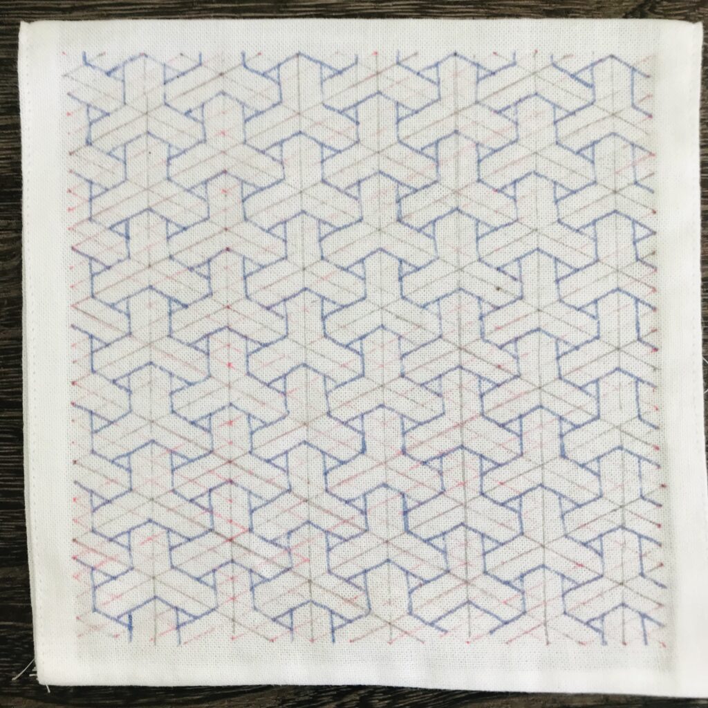 毘沙門亀甲の下書き画像