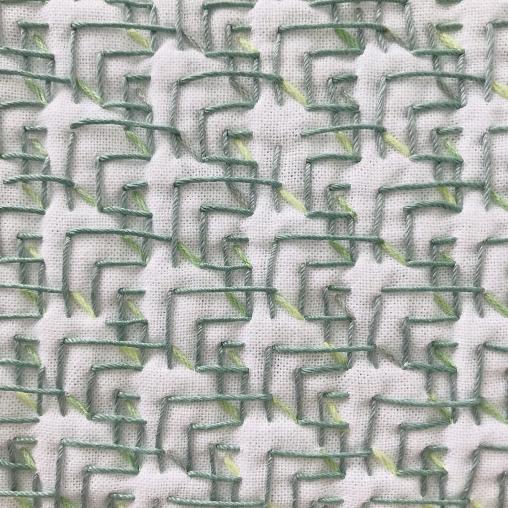 リーフの刺し子の裏側画像