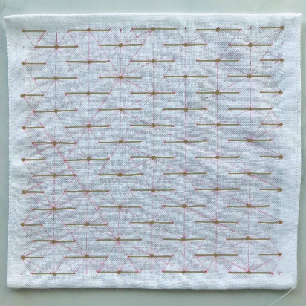 飛び麻の葉の横線の書き方画像