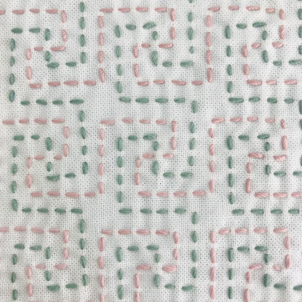 うず万字の刺し子図案画像