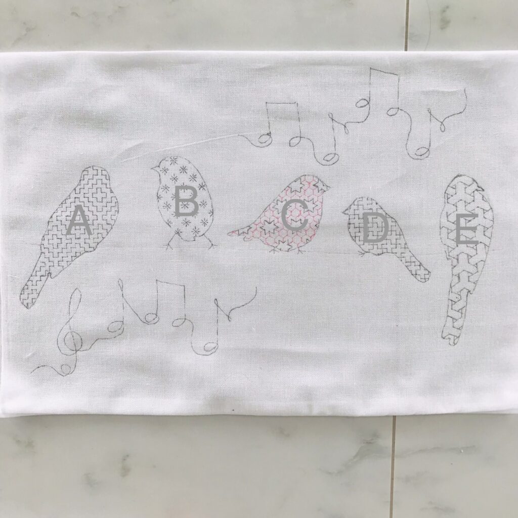 ことりのハーモニーの寄せ模様の書き方画像