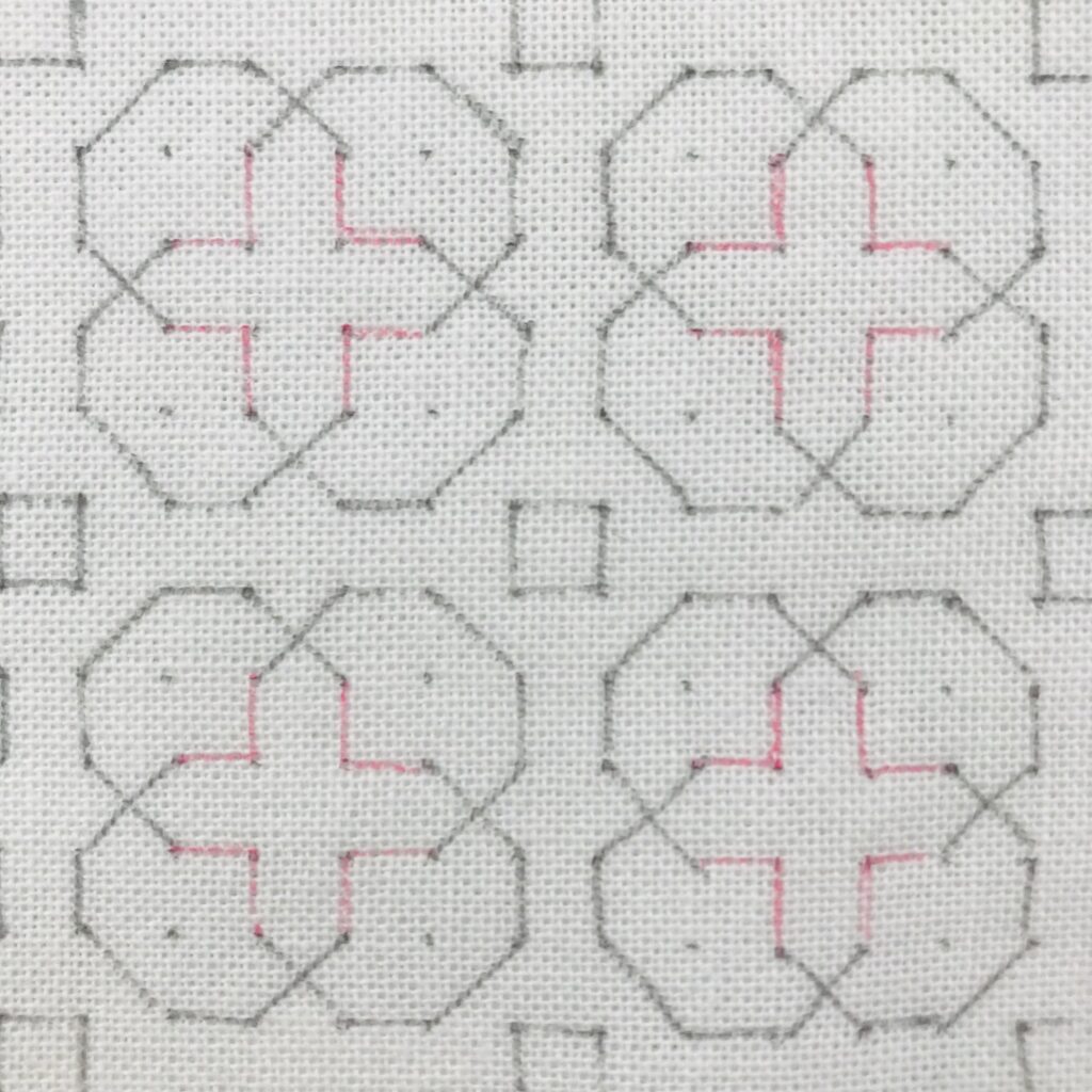 満開の朝顔の下書き拡大画像