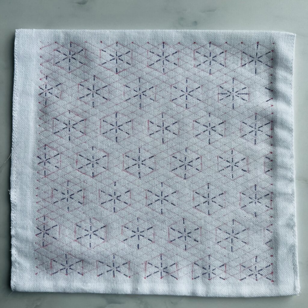 刺し子の花火の書き方画像