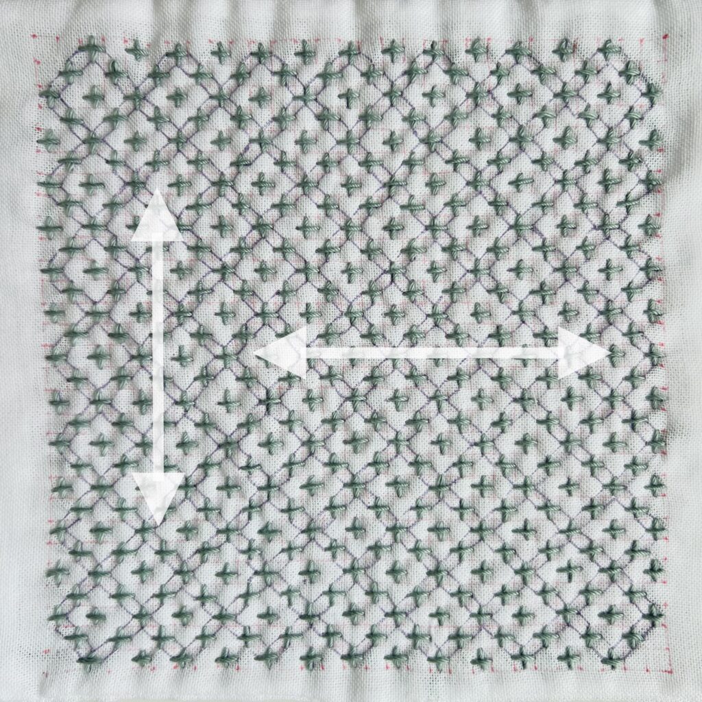 十字花の刺し方画像