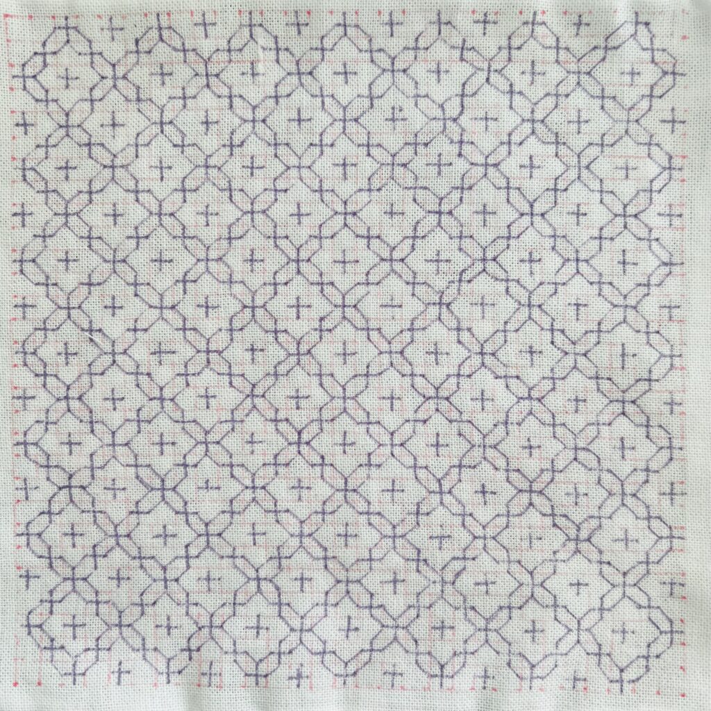 変わり十字花刺しの下書き画像