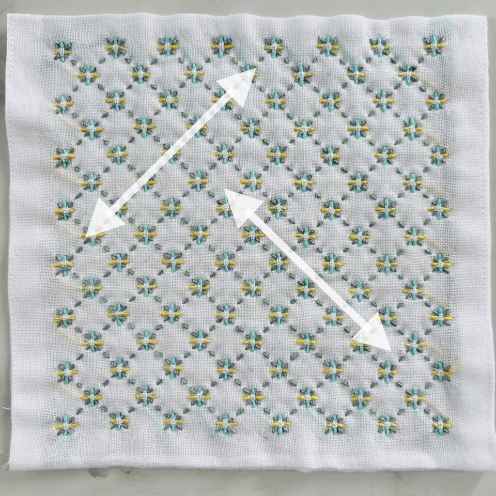 花格子の刺し方画像