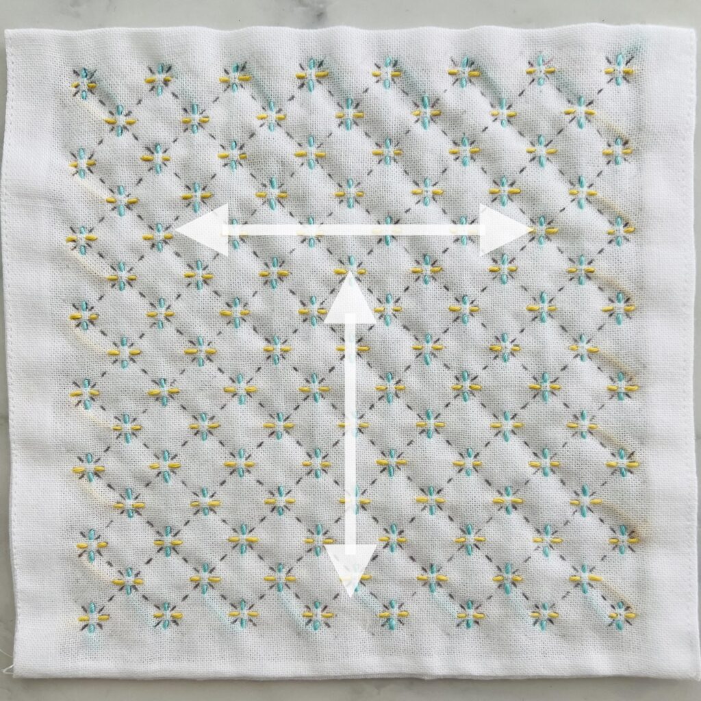 花格子の刺し方画像