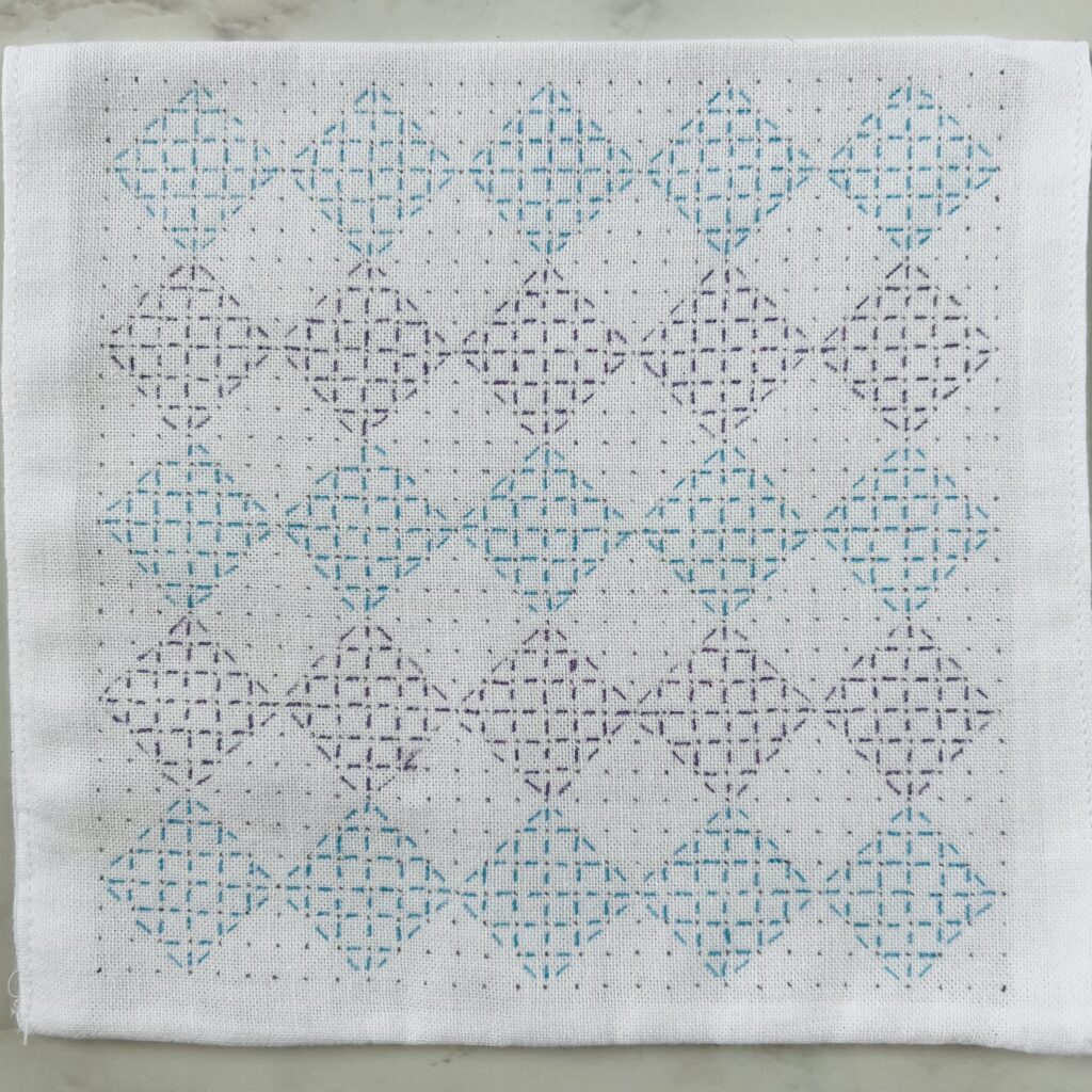 アーガイル柄の書き方画像