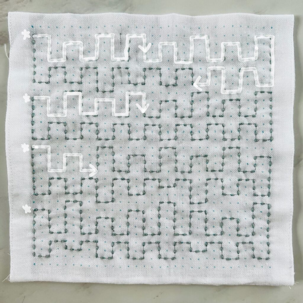 平山道くずしの刺し方画像