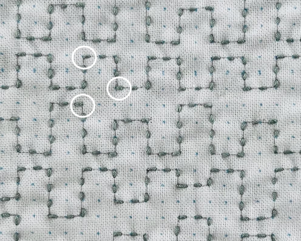 平山道くずしの刺し方のポイント画像
