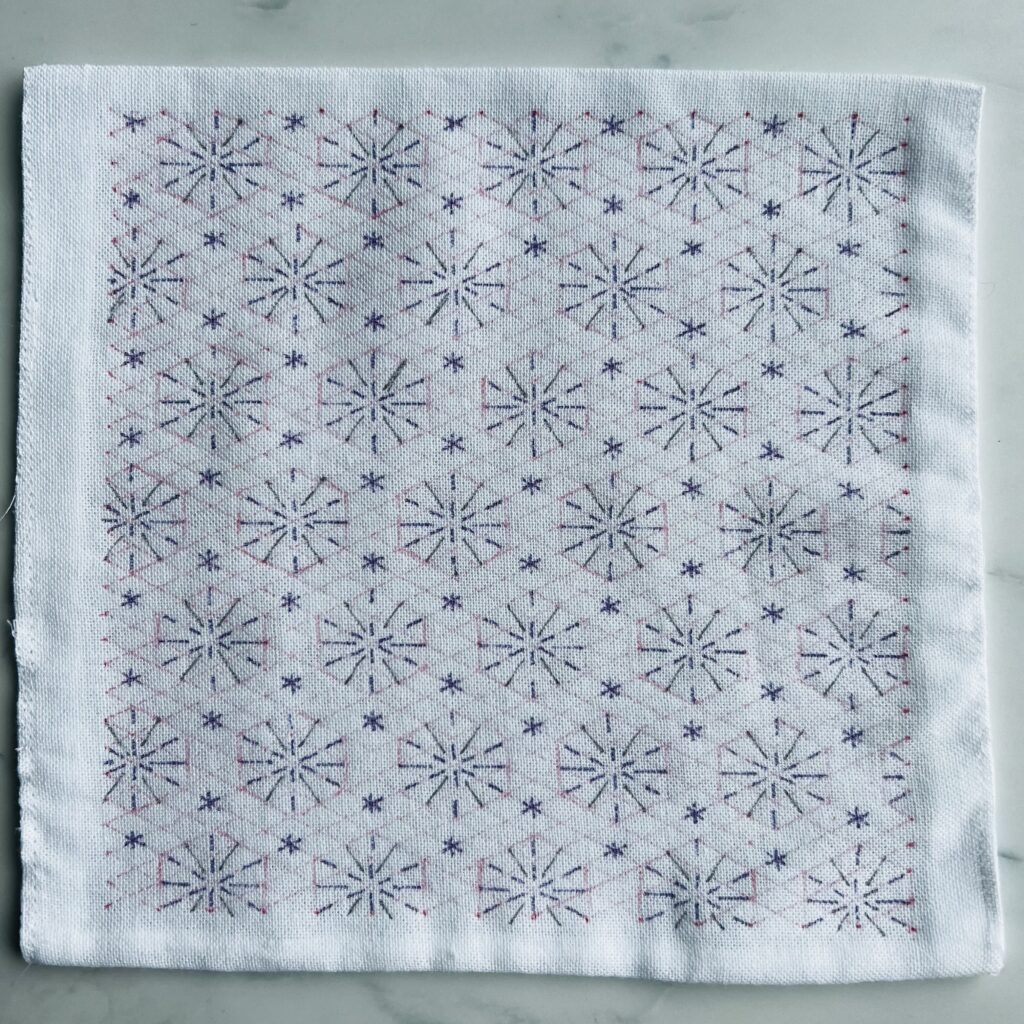 花火の刺し子下書き画像