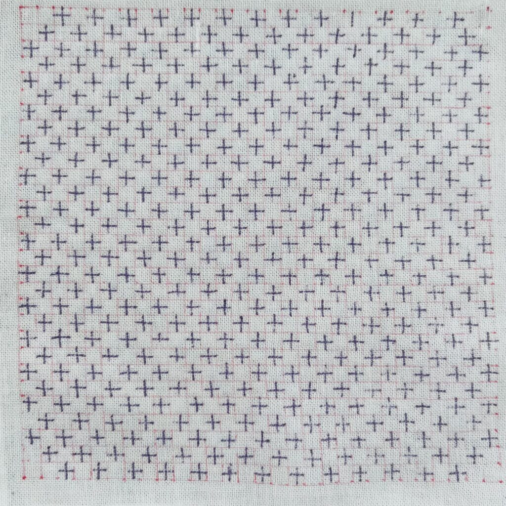 十字花刺しの書き方画像