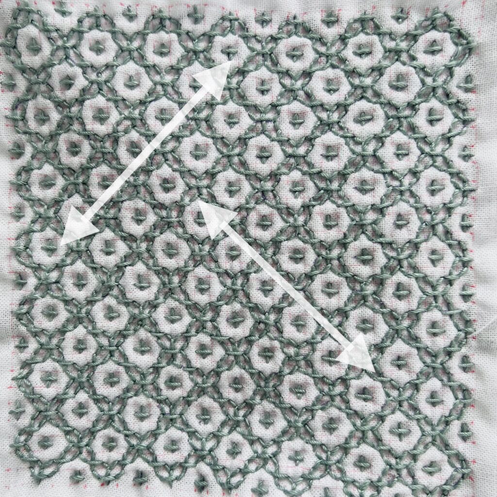 十字花の刺し方画像