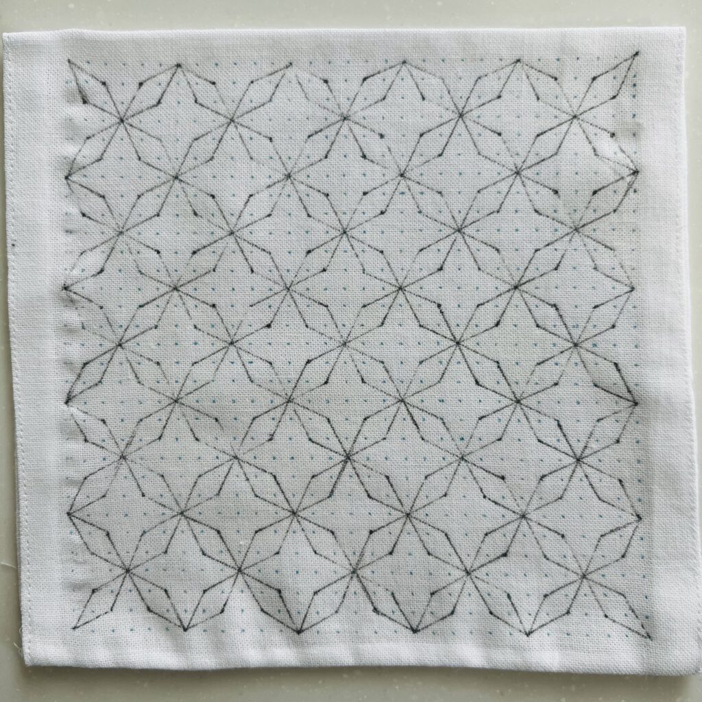 一目麻形文の書き方画像