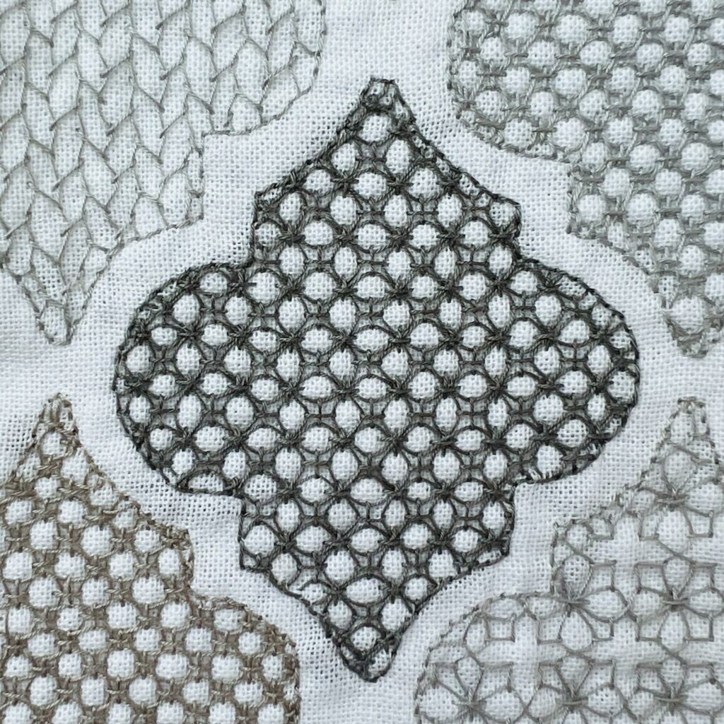 紫陽花刺しの刺し子画像