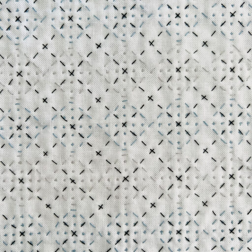 刺し子のアーガイル柄の裏側画像