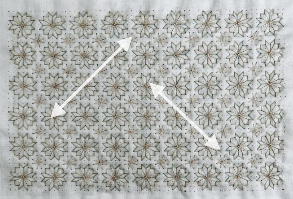 刺し子菊の花の刺し方画像