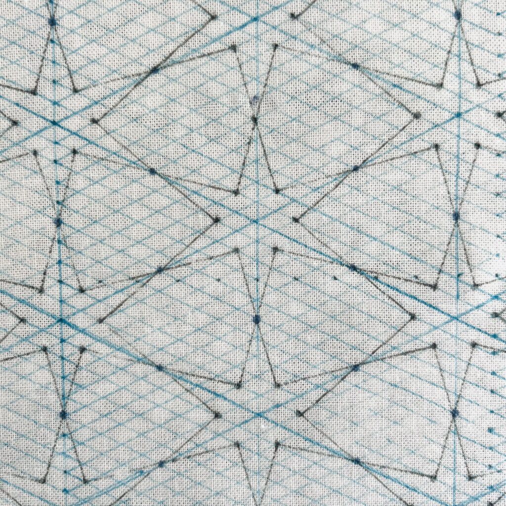 刺し子の朝顔の下書き拡大画像