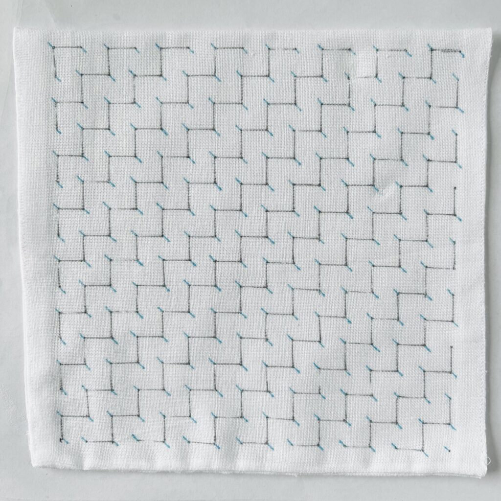 刺し子の千羽烏の下書き画像