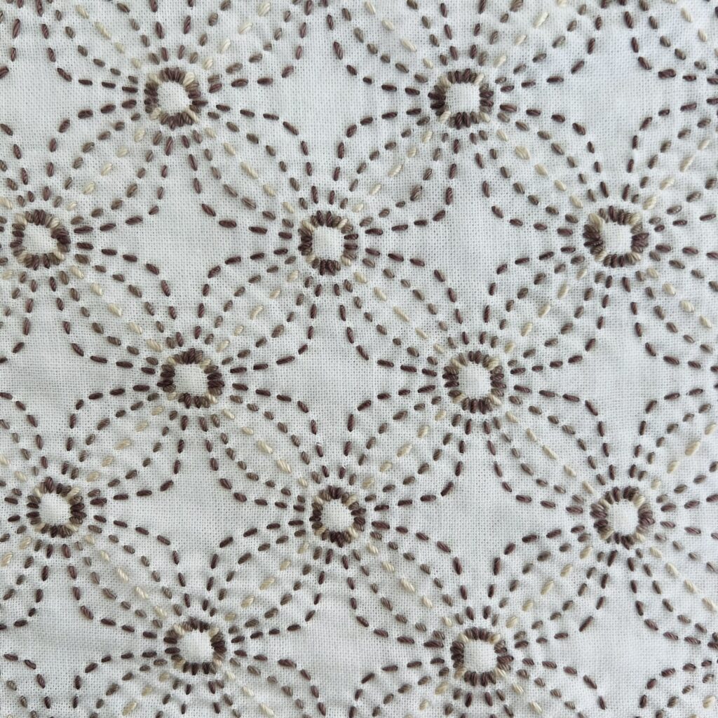 刺し子の花文の画像