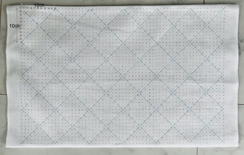 刺し子の桝に花の書き方画像