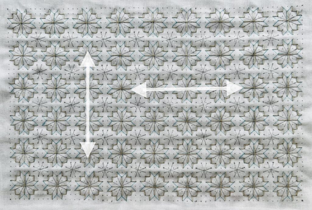 刺し子菊の花の刺し方画像