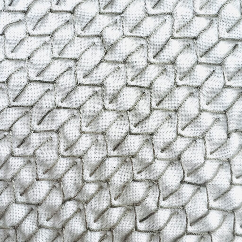 刺し子の千羽烏の裏側画像