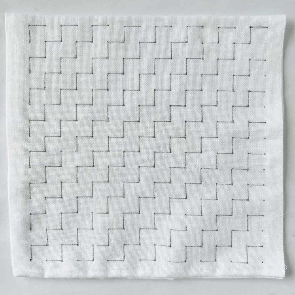 刺し子の千羽烏の書き方画像