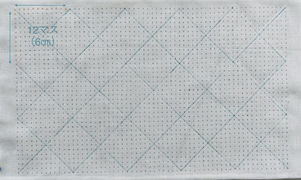 刺し子の花文の書き方画像